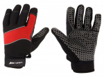 Protective gloves | Size: 11 | black-red | microfiber,plastic