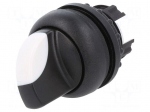 Switch: rotary | 22mm | Stabl.pos: 3 | white-black | none | IP66 | Pos: 3