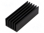 Heatsink: extruded | grilled | black | L: 50mm | W: 21mm | H: 14mm | 17.4K/W