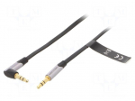 Cable | Jack 3.5mm 3pin plug,Jack 3.5mm 3pin angled plug | 2m