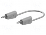 Test lead | 60VDC | 30VAC | 19A | banana plug 4mm,both sides | grey
