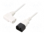 Cable | 3x1mm2 | IEC C13 female angled right,IEC C14 male | PVC | 5m