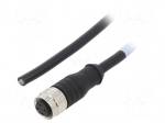 Cable: for sensors/automation | M12 | PIN: 4 | straight | 1m | plug | 4A