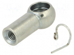 Mounting element for gas spring | zinc plated steel | 10mm