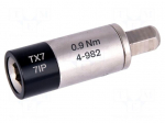 Adapter | 1/4" | max.0.9Nm | Kind: torque | screwdriver bits