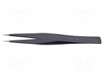 Tweezers | Blade tip shape: sharp | Tweezers len: 130mm | ESD