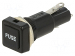 Fuse holder | 6.3x32mm | 10A | 250VAC | on panel | UL94V-1 | phenolic