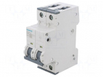 Circuit breaker | 230/400VAC | Inom: 10A | Poles: 2 | Charact: C | 6kA
