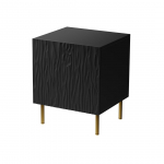 Bedside table 2 pcs. JUNGLE 53.5x40.5x44 black matt + golden legs