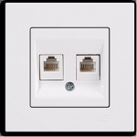 GUNSAN EGONA speciāla dubultā DATA RJ 45 (interneta) kontaktligzda ziloņkaula krāsā