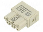 Connector: HDC | module | female | 10A | 250V | Han-Modular&reg; | PIN: 12