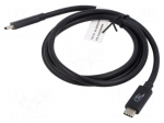Cable | bidirectional,USB 3.1 | USB C plug,both sides | 1m | black