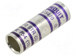 Tip: butt splice | non-insulated | copper | tinned | crimped | purple