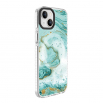 Back panel cover Evelatus Apple iPhone 15 PC+TPU With MagSafe Customized Print Blue Marble