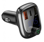 FM transmitter Baseus Universal Bluetooth transmitter / car charger Baseus S-13 (Overseas Edition) Black