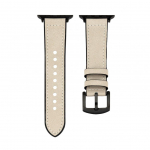 Strap Connect  Watch 38/40/41mm Silicone patch Leather Watch Strap (132mm M/L) White