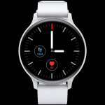 CANYON Badian SW-68, Smartwatch, Realtek 8762CK, 1.28''TFT 240x240px; RAM : 160KB,  Lithium-ion polymer battery, 3.7V 190mAh Include, Silver Zinc alloy middle frame + plastic bottom case+ white Silicone strap + silver strap buckle, 44.9x 10.9mm, stra ...
