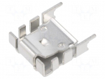 Heatsink: moulded | U | TO220 | grey | L: 25mm | W: 8.5mm | H: 29.5mm | 20K/W