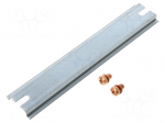 DIN rail | steel | L: 186mm | W: 35mm | TS35