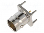 Connector: BNC | socket | female | straight | 75&Omega; | THT | on PCBs