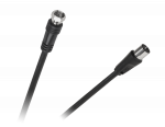 Juhtmed // Koaksiaalkaablid // Kabel wtyk TV - wtyk F 1,8m czarny