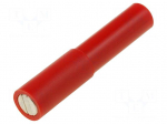 Adapter | 12A | 60VDC | 30VAC | red | Socket size: 4mm | L: 35mm