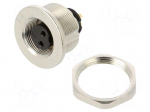 Connector: M9 | socket | female | Plating: gold-plated | 125V | 4A | IP67