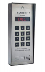 Laskomex CD-2600R audio with stainless steel RFID key reader, in surface-mounted housing.