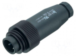 Connector: circular | 250V | 10A | PIN: 7 | plug | male | Type: unshielded