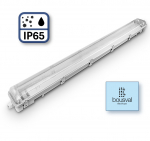 Hermeetiline IP65 Korpus LED T8 Pirnidele 2x1200 | 1265x115x89 mm | Kontaktid +/- &Uuml;hel Poolel