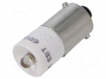 LED lamp | white | BA9S,T10 | 60VDC | 60VAC | plastic | 3mm | -20&divide;60&deg;C