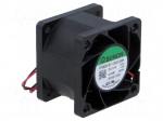 Fan: DC | axial | 12VDC | 38x38x28mm | 30.75m3/h | 57.4dBA | ball | 28AWG