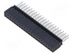 Connector: pin strips | socket | male | PIN: 40 | straight | THT | 2.54mm