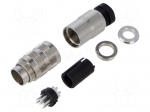Connector: M16 | plug | male | PIN: 6 | 5A | 250V | 423 | soldering | straight
