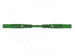 CONTACT PROTECTED INJECTION-MOULDED MEASURING LEAD 4mm 100cm / GREEN (MLB/GG-SH 100/1)