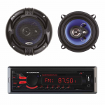 Clementine 8440 4x45W USB SD AUX 12V Car MP3 Car MP3 Player with Set 2 PNI HiFi500 Coaxial Car Speakers, 100W, 12.7cm