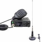 CB PNI Escort HP 8900 ASQ Radio Station Package, 12-24V + CB PNI LED 2000 Antenna with Magnetic Base