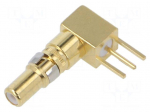 Contact | male | copper alloy | gold-plated | THT | on PCBs | angled | 50&Omega;