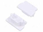 Cap for LED profiles | white | 20pcs | ABS | GEN2 | UNI12