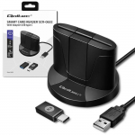 Qoltec Intelligent Smart ID chip card reader SCR-0632 | USB 2.0 + USB-C Adapter