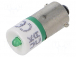 LED lamp | green | BA9S | 130VDC | No.of diodes: 1 | 04
