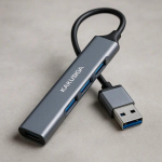 USB hub iKaku KSC-751 4-in-1, USB 3.0 & USB 2.0 ports, grey