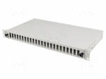 Fiber patch panel | grey | Number of ports: 24 | 19" | rack 19"