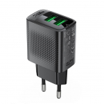 Adapter Acefast  Acefast A86 mains charger 2x USB-A 12W - black Black