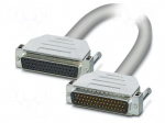 Cable | D-Sub 50pin socket,D-Sub 50pin plug | PVC | Len: 2m | grey