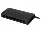 Switch Ethernet | RJ45 socket x8 | PnP,LED status indicator