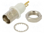 Connector: BNC | socket | straight | 50&Omega; | soldering | Contacts: brass