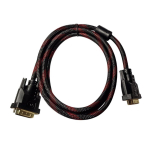 Cable monitor DVI Male to Male 1.50 m with 2 filter Black