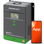 Qoltec Solar Charge Controller MPPT with Temperature Sensor 50A | 12V / 24V | LCD | Bluetooth | APP | GEL | LiFePO4
