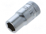 Socket | 6-angles,socket spanner | 7mm | 1/4" | tool steel | L: 25mm